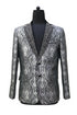 Hand Embroidered Titanium Blazer