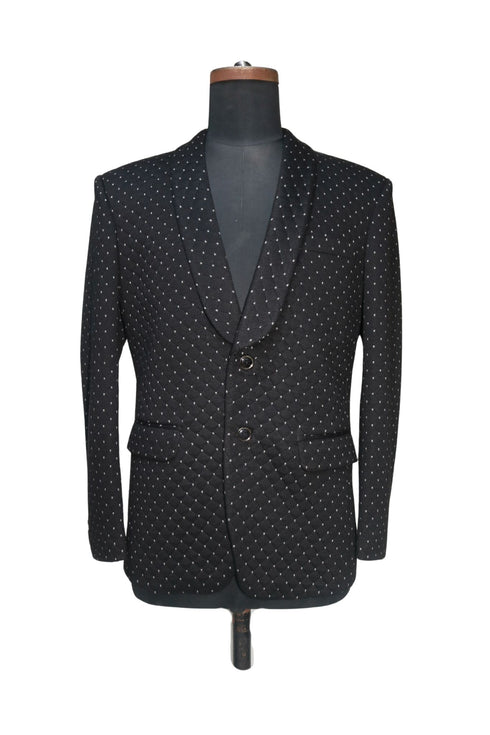 Black Checkered Smoking Jacket