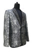 Hand Embroidered Titanium Blazer