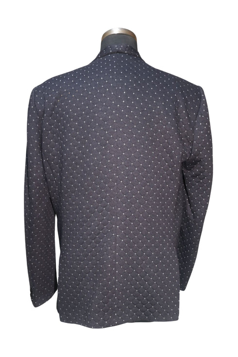 Charcoal Checkered Smoking Jacket