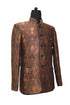 Hand Embroidered Bronze Nehru Jacket