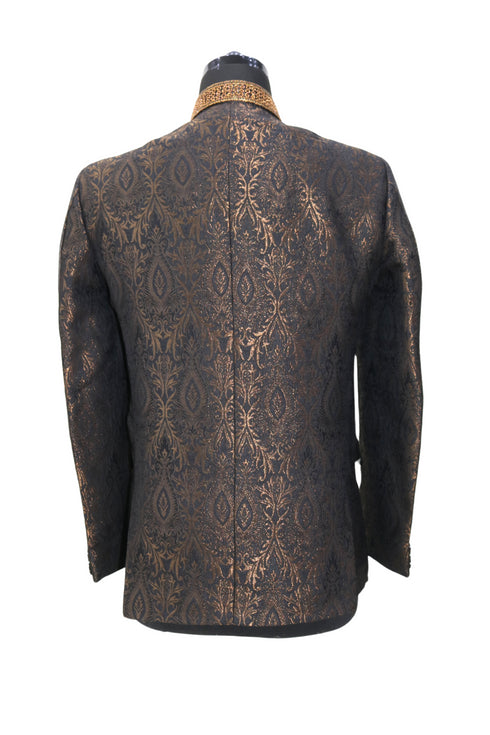Black and Copper Nehru Jacket
