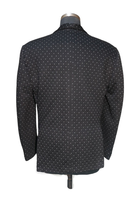 Black Checkered Smoking Jacket