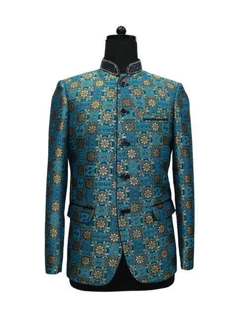 Hand Embroidered Tower Nehru