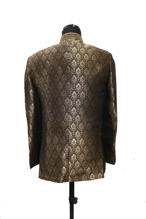 Hand Embroidered Gold Foil Nehru