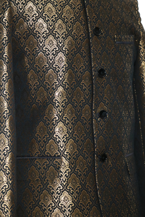 Hand Embroidered Gold Foil Nehru