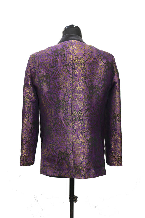 Hand Embroidered Amethyst Blazer