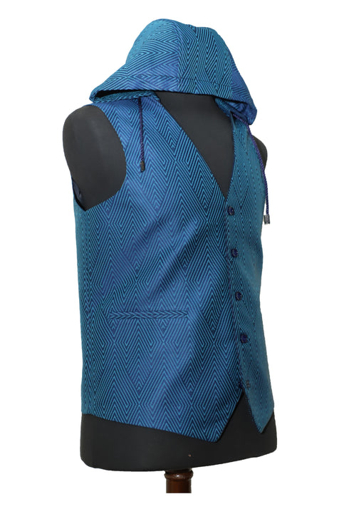 Blue Diamond Hooded Vest