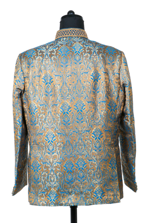 Hand Embroidered Blonde Nehru Jacket