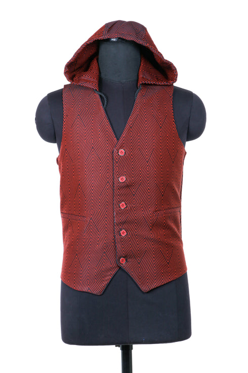 Red Diamond Hooded Vest