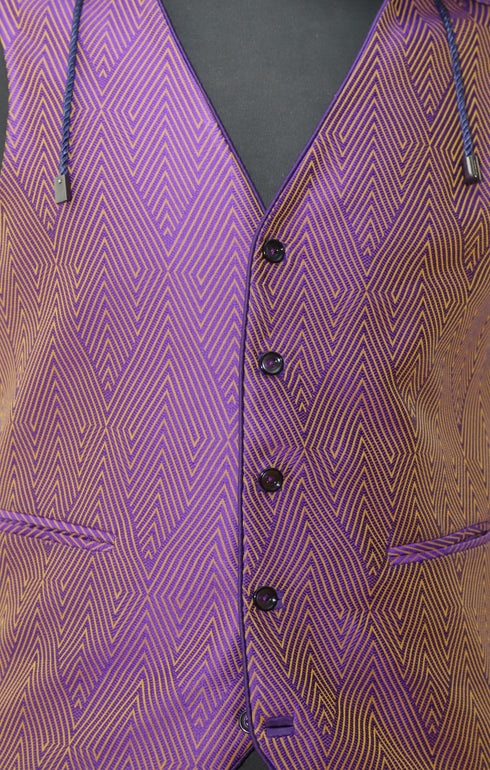 Purple Diamond Hooded Vest