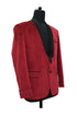Red Quilted Velvet Smoking Jacket