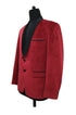 Red Quilted Velvet Smoking Jacket
