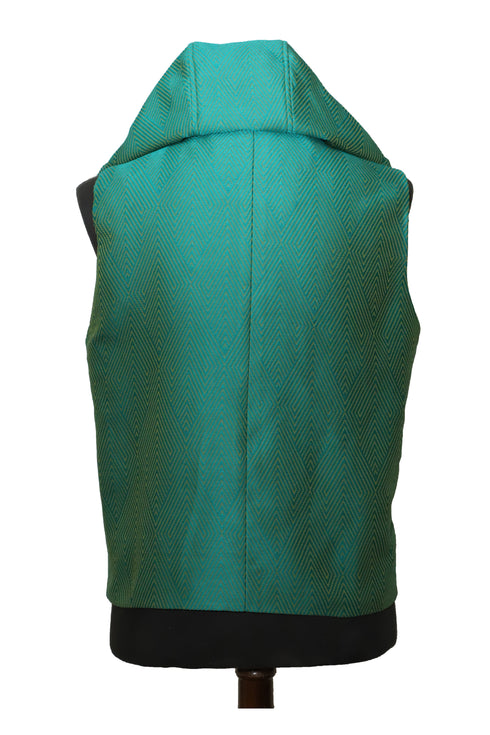 Teal Diamond Hooded Vest