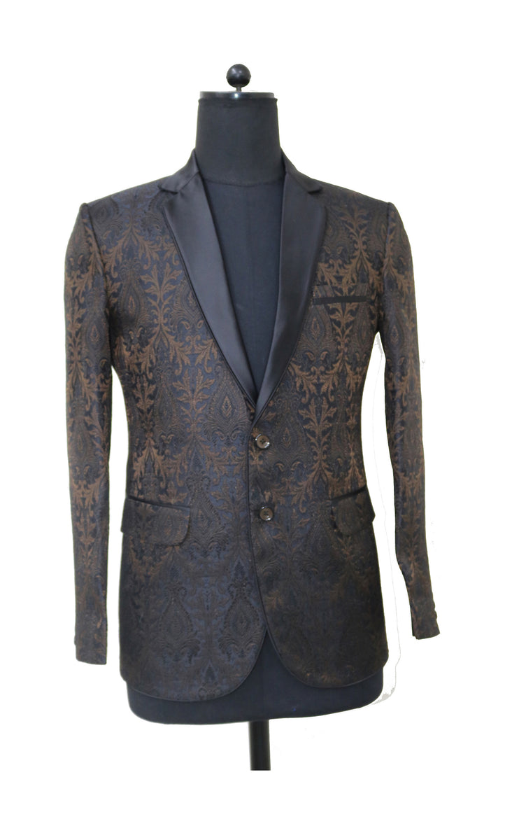Unique Suit Jackets for Men | Black & Gold Blazer | Freeborn Designs